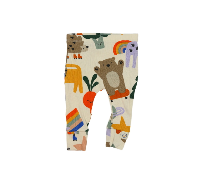 Krémové legíny s obrázky George