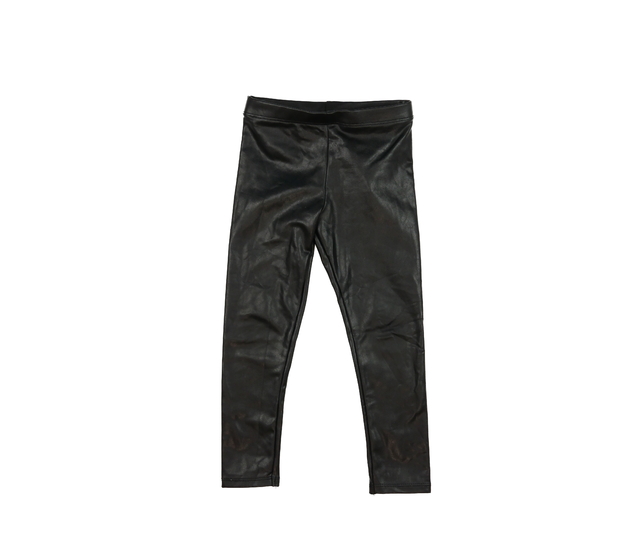 Černé koženkové legíny H&M