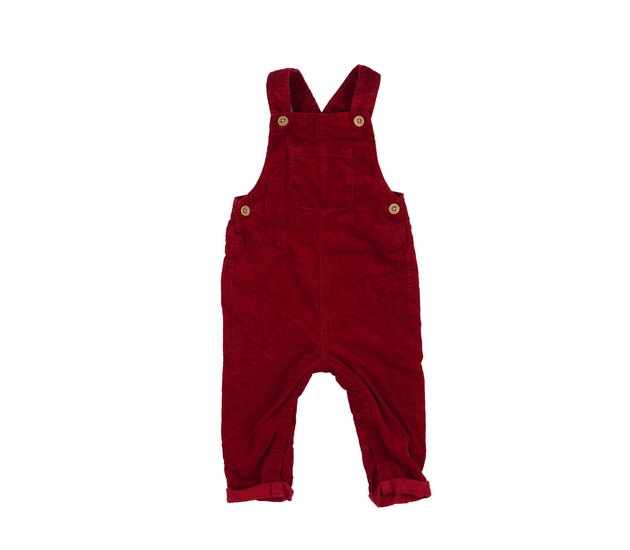 Červené manšestrové kalhoty s laclem Tu 