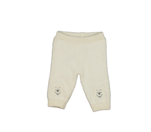 Bílé chlupaté legíny Medvídek Pú Primark 