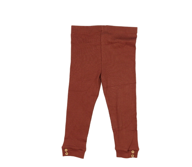 Tmavě hnědé žebrované legíny Tu 