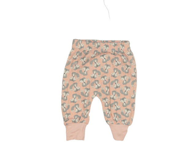 Růžové legíny s liškami 