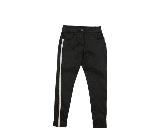 Černé lesklé kalhoty F&F