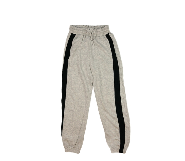 Šedé melírované tepláky s černým pruhem George