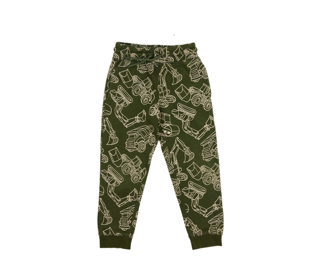 Zelené tepláky s bagry Primark