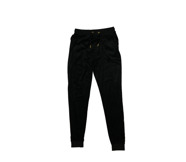 Černé semišové tepláky se zlat. kamínky vel. 170