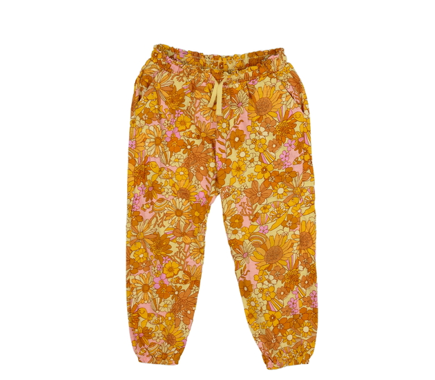 Žluté květinové tepláčky letní Next