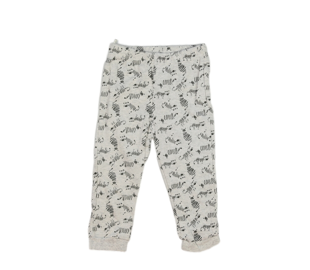 Šedé melírované tepláčky se zebrami