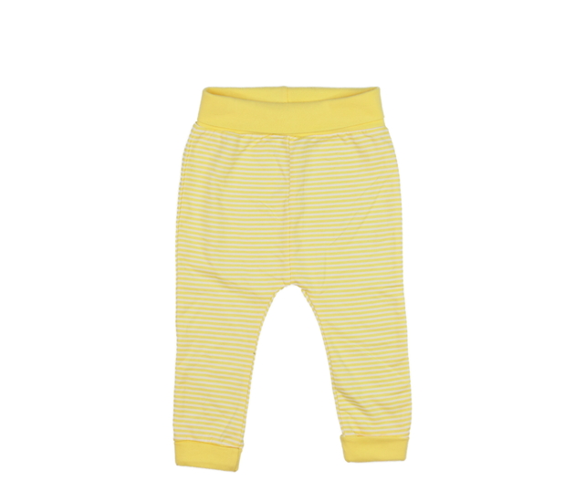 Žluté pruhované tepláčky 