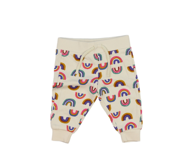 Krémové tepláky s duhou Primark 