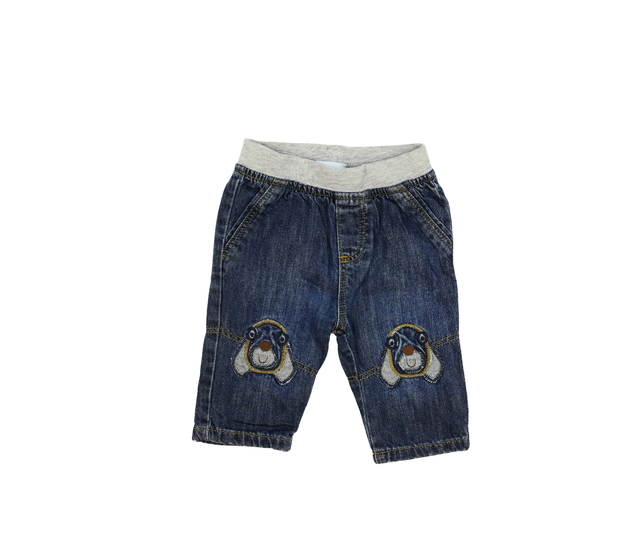 Tmavě modré rifle s pejskem a podšívkou Next