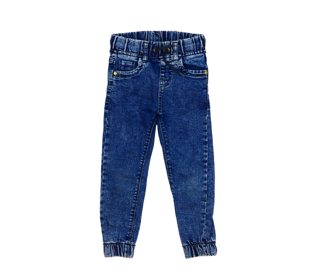 Tmavě modré melírované rifle 