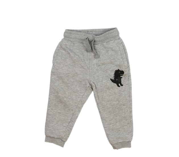 Šedé melírované tepláky s dinosaurem George