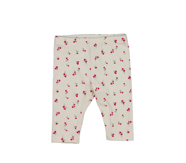 Krémové květinové legíny 