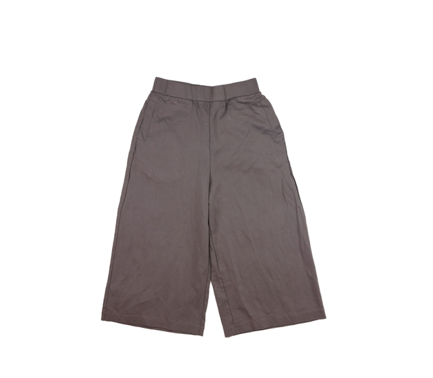 Fialové široké 3/4 tepláky 