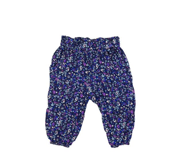 Tmavé květinové volné kalhoty Next