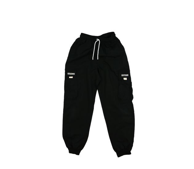 Černé široké vzdušné kalhoty 