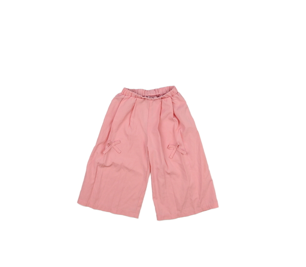 Světle růžové široké letní kalhoty 