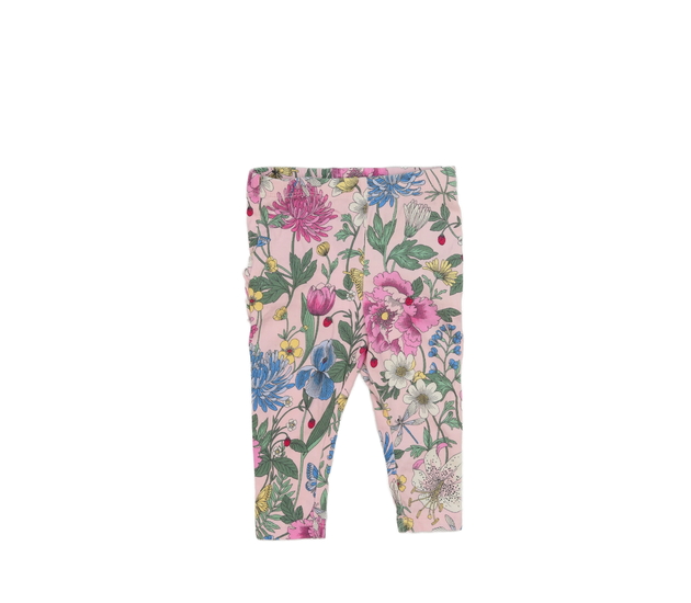 Růžové květinové legíny s volánky Monsoon 