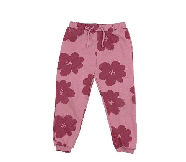 Růžové květinové tepláky Tu 