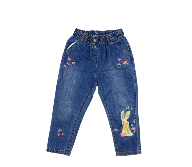 Modré riflové kalhoty se zajíčkem Next