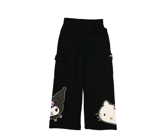 Černé zvonové tepláky Hello Kitty Primark 