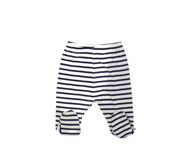 Bílé capáčky s modrými pruhy