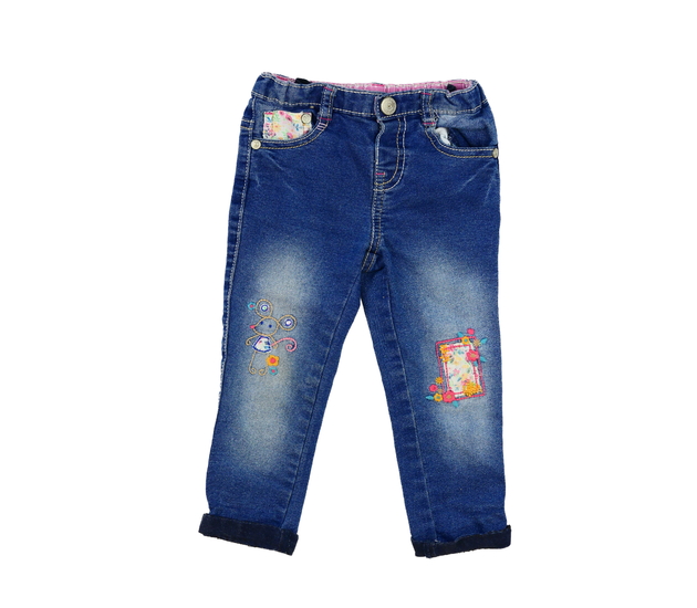 Modré zdobné rifle Mothercare