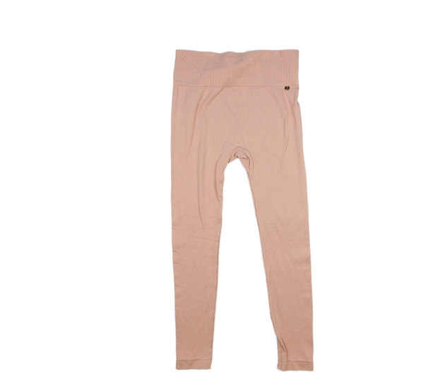 Růžové žebrované legíny s vysokým pasem George