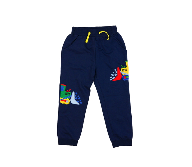 Tmavě modré tepláky s bagrem 