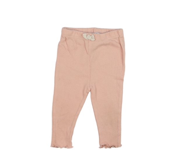 Růžové žebrované legíny 