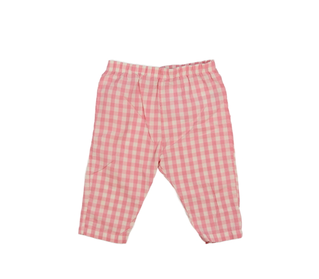 Kostkované růžové slabé tepláčky F&F