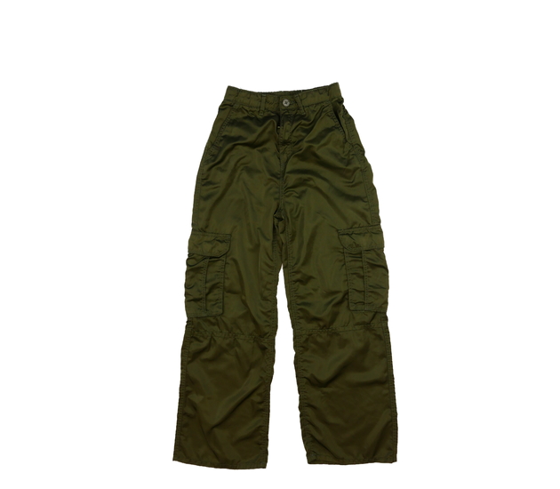 Khaki zelené volné kalhoty 