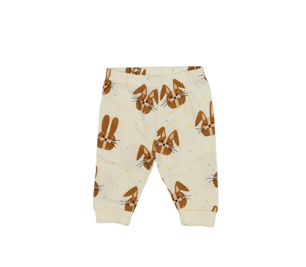 Krémové legíny se zajíčky 