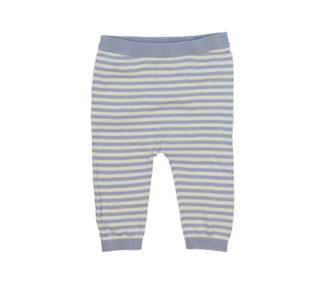 Bílo-modré pruhované pletené legíny Tu 