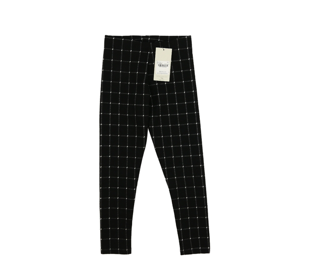 Nové černé pruhované pevnější legíny Tu 