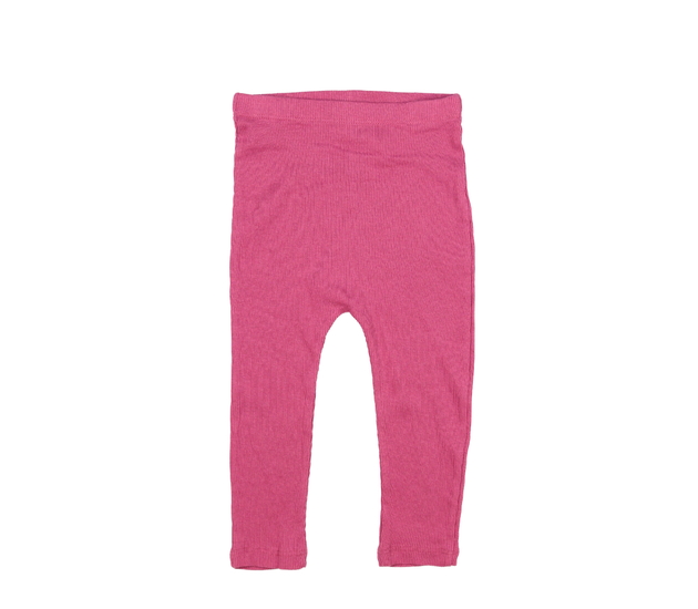 Růžové žebrované legíny 