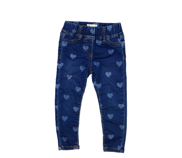 Modré džegíny se srdíčky 
