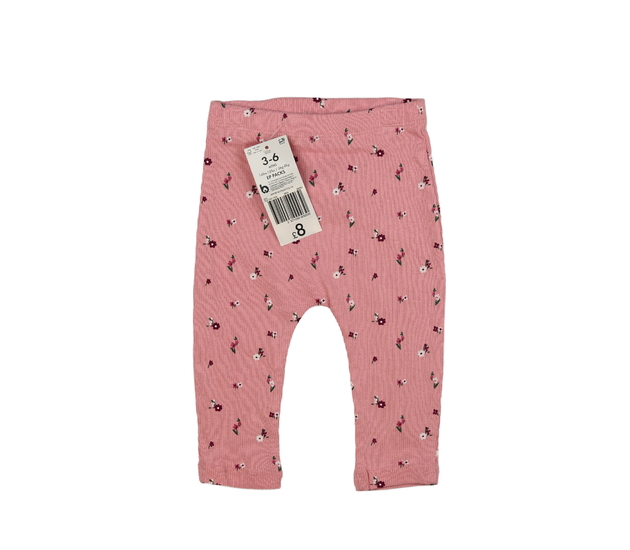 Nové růžové květinové legíny 