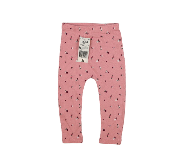 Nové růžové květinové legíny 