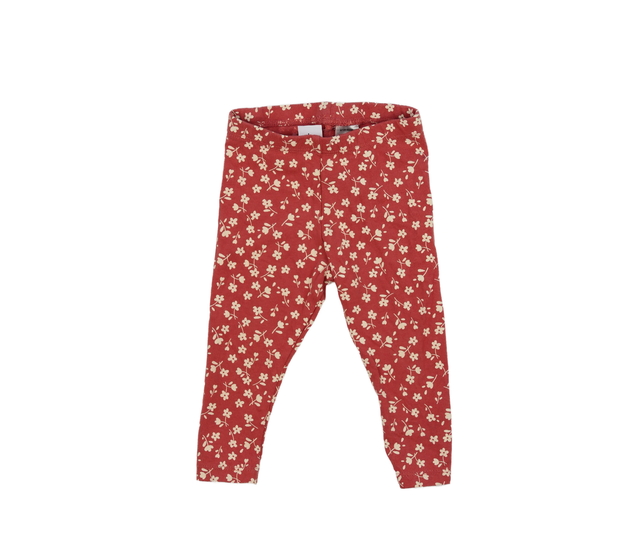 Červené květinové legíny Primark 
