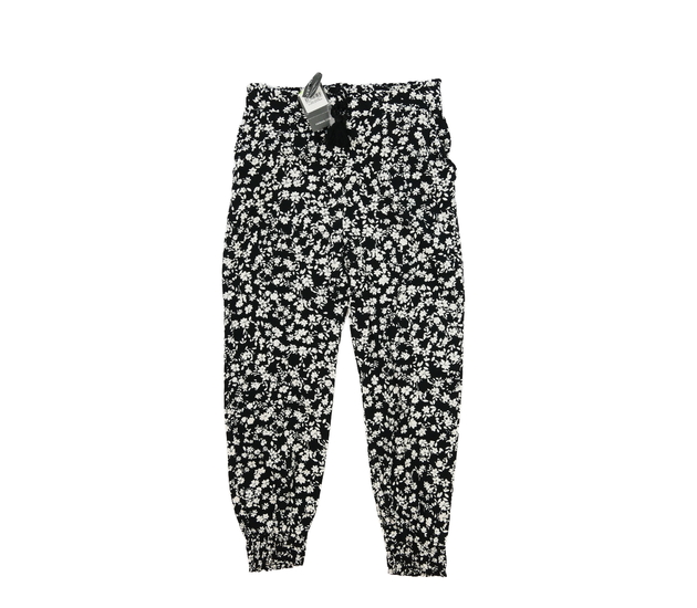 Nové černé vzdušné květinové kalhoty Primark 