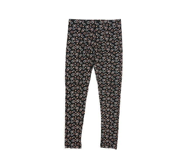 Černé legíny se srdíčky Primark 