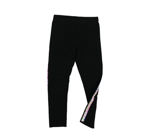 Černé legíny s bočními flitry H&M