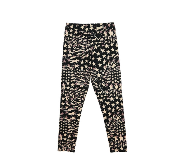 Černé legíny s hnědými hvězdami River Island 