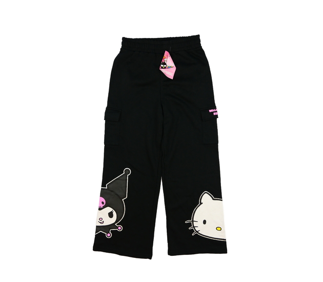 Nové černé široké tepláky Hello Kitty Primark 