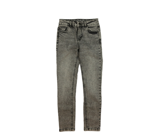 Šedé melírované rifle slim Primark 