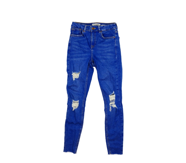 Modré trhané skinny rifle New Look 