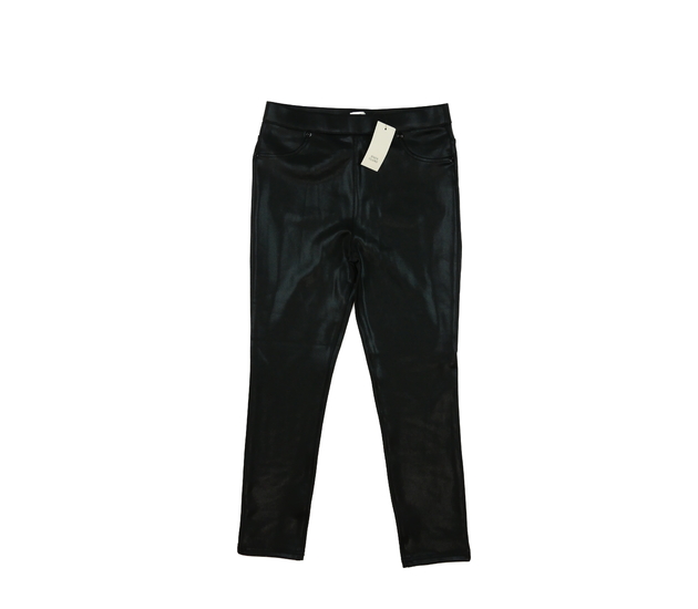 Nové černé koženkové lesklé džegíny River Island 