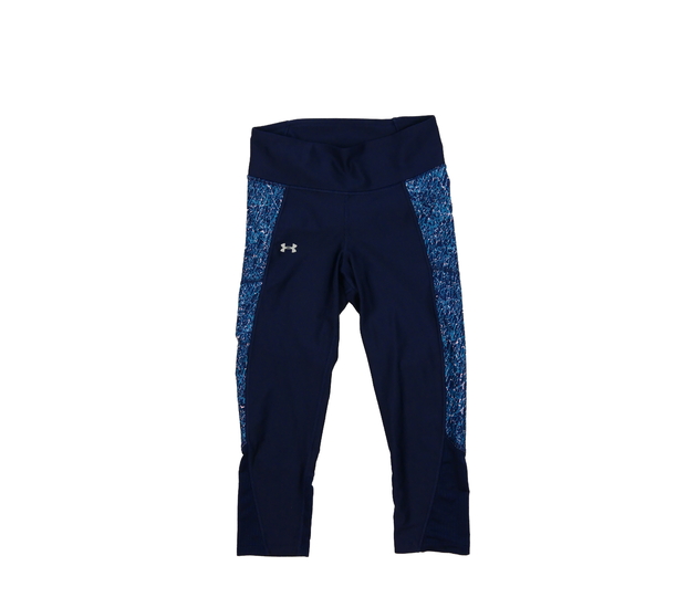 Tmavě modré sportovní 3/4 legíny Under Armour 